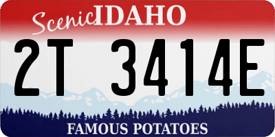 ID license plate 2T3414E