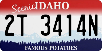 ID license plate 2T3414N