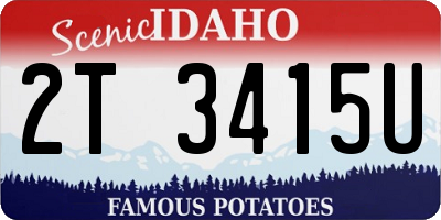 ID license plate 2T3415U
