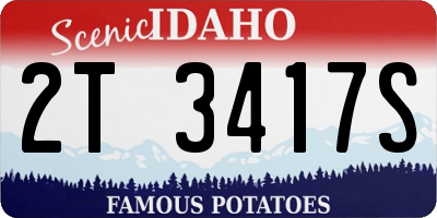 ID license plate 2T3417S