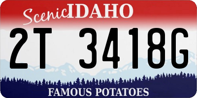 ID license plate 2T3418G