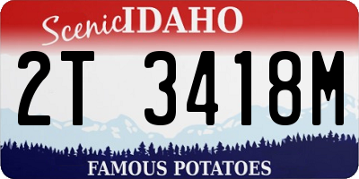 ID license plate 2T3418M
