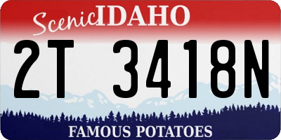 ID license plate 2T3418N