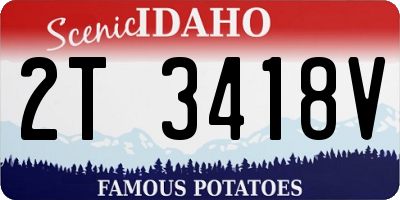 ID license plate 2T3418V
