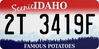 ID license plate 2T3419F