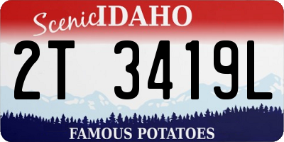 ID license plate 2T3419L