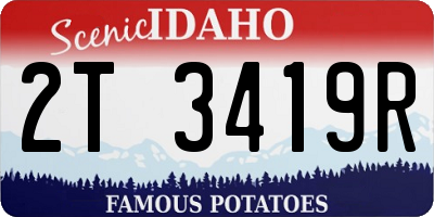 ID license plate 2T3419R