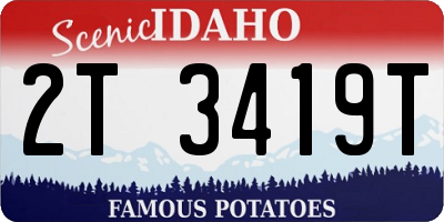 ID license plate 2T3419T