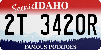 ID license plate 2T3420R