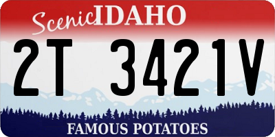 ID license plate 2T3421V