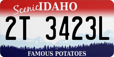 ID license plate 2T3423L
