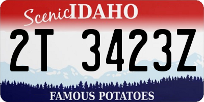 ID license plate 2T3423Z
