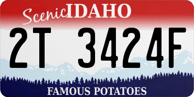 ID license plate 2T3424F