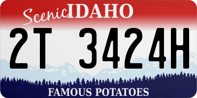 ID license plate 2T3424H