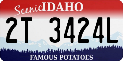 ID license plate 2T3424L