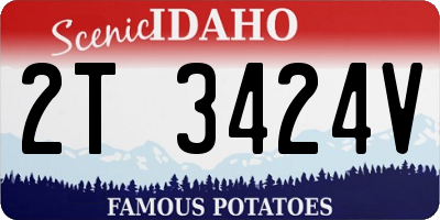 ID license plate 2T3424V