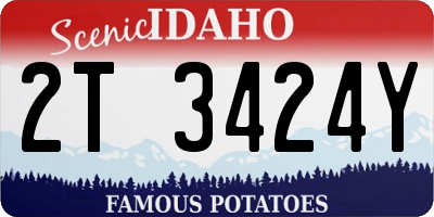 ID license plate 2T3424Y