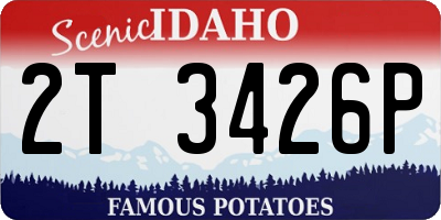 ID license plate 2T3426P