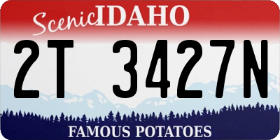 ID license plate 2T3427N
