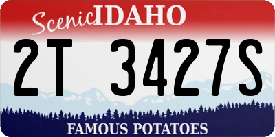 ID license plate 2T3427S