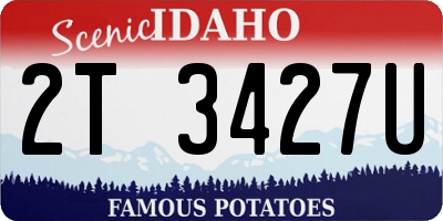 ID license plate 2T3427U