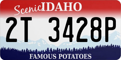 ID license plate 2T3428P