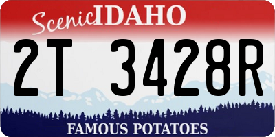 ID license plate 2T3428R