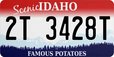 ID license plate 2T3428T