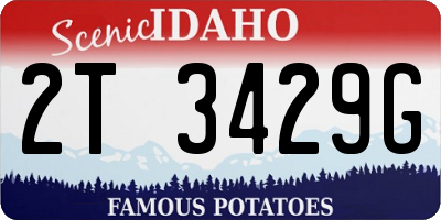 ID license plate 2T3429G