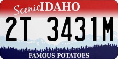ID license plate 2T3431M