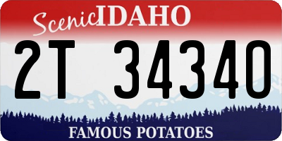 ID license plate 2T3434O