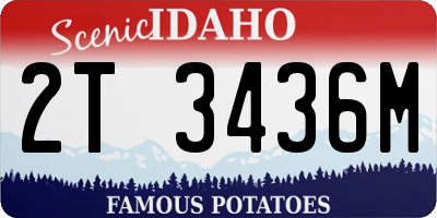 ID license plate 2T3436M