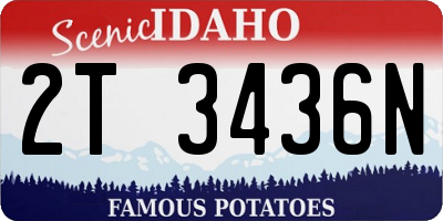 ID license plate 2T3436N