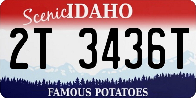 ID license plate 2T3436T