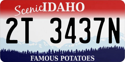 ID license plate 2T3437N