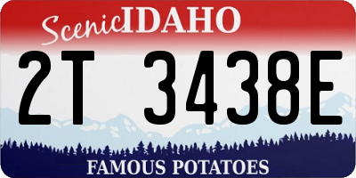 ID license plate 2T3438E