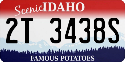 ID license plate 2T3438S
