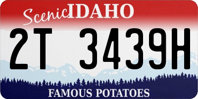 ID license plate 2T3439H