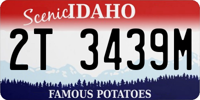 ID license plate 2T3439M