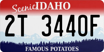 ID license plate 2T3440F