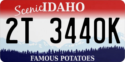 ID license plate 2T3440K