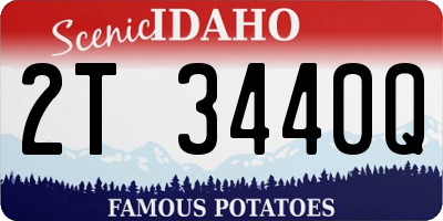 ID license plate 2T3440Q