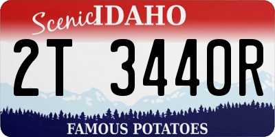 ID license plate 2T3440R