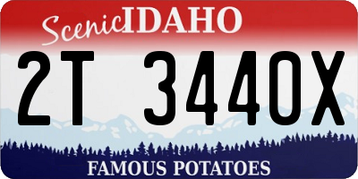 ID license plate 2T3440X