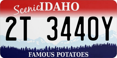 ID license plate 2T3440Y