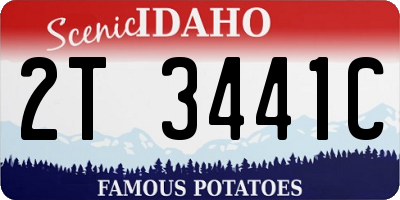 ID license plate 2T3441C