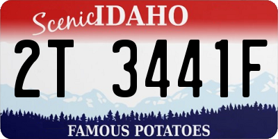 ID license plate 2T3441F
