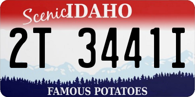 ID license plate 2T3441I
