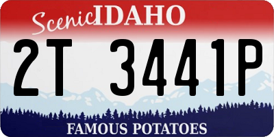 ID license plate 2T3441P