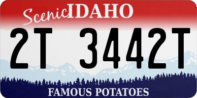 ID license plate 2T3442T